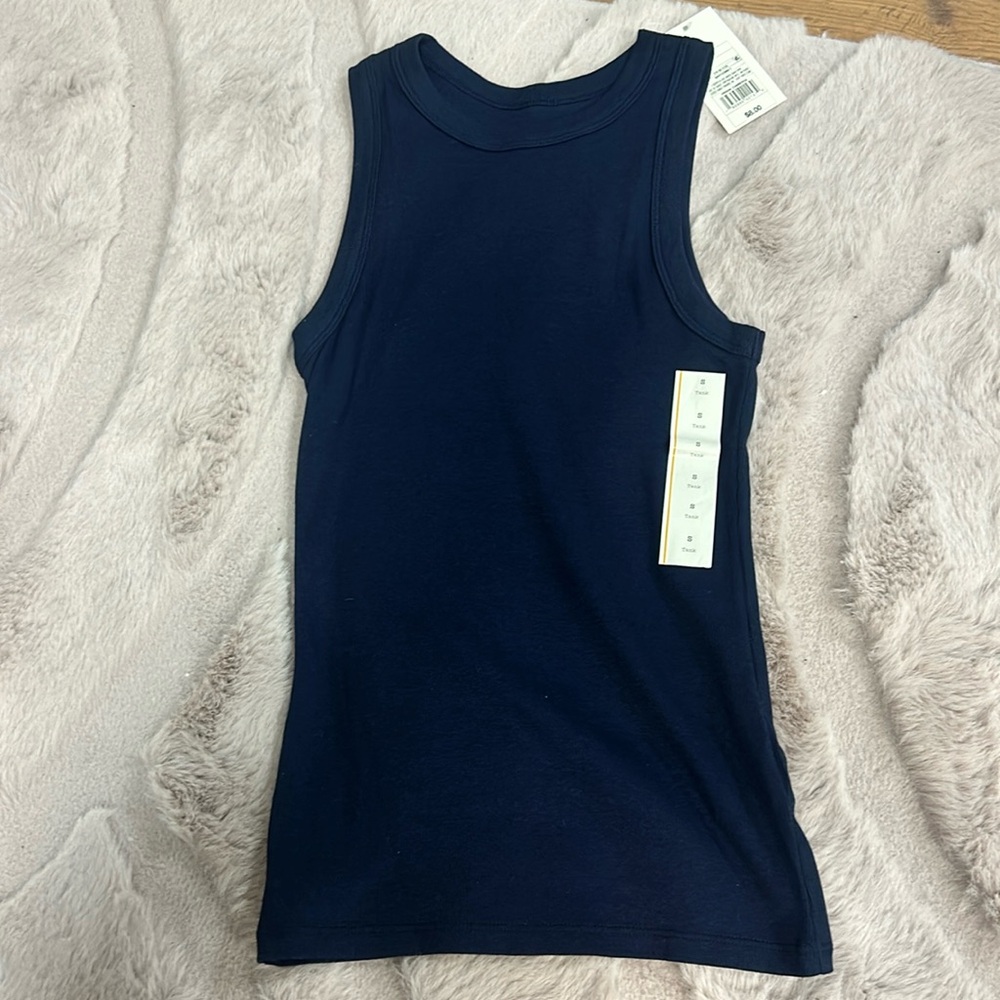 Small navy tank top